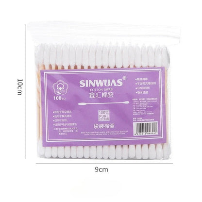 New in 100pcs Bamboo Baby Cotton Swab Cleaning of Ears Tampons Health Beauty Cotton Swab Ear Cleaning Sticks Makeup Disposable