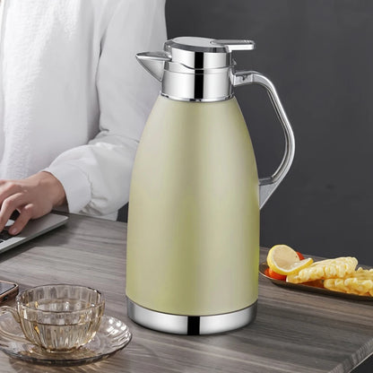 Large Capacity 1.8 Liter 304 Stainless Steel Vacuum Flask Insulated Teapot Coffee Kettle Jug Handle Travel Kettle Thermos Bottle