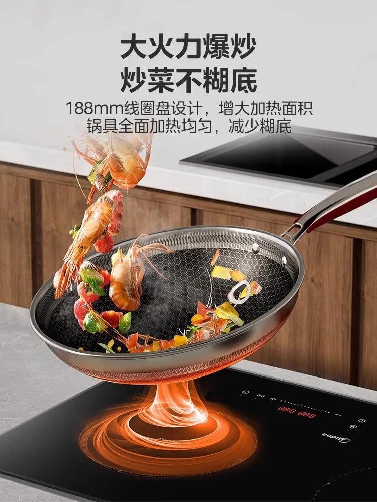 3500W High Power Embedded Induction Cooker Double Burner Smart Touch Control Electric Stove Plaque De Cuisson Gaz