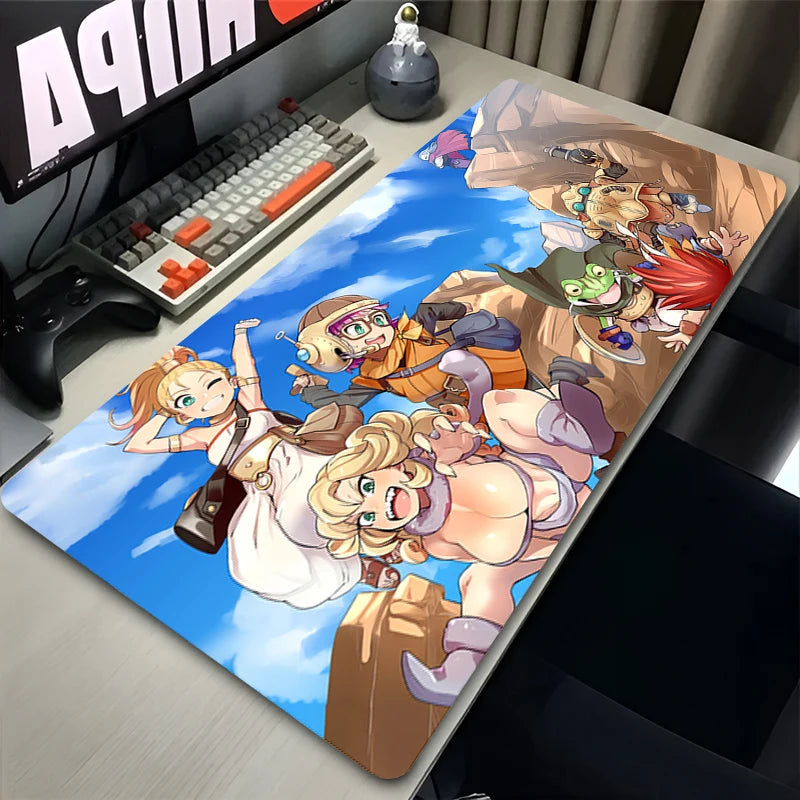Mouse Pad Office Computer C-chrono T-trigger Desk Mat Table Keyboard Pad Laptop Gaming Accessories Mousepad Non Slip Mouse Mat