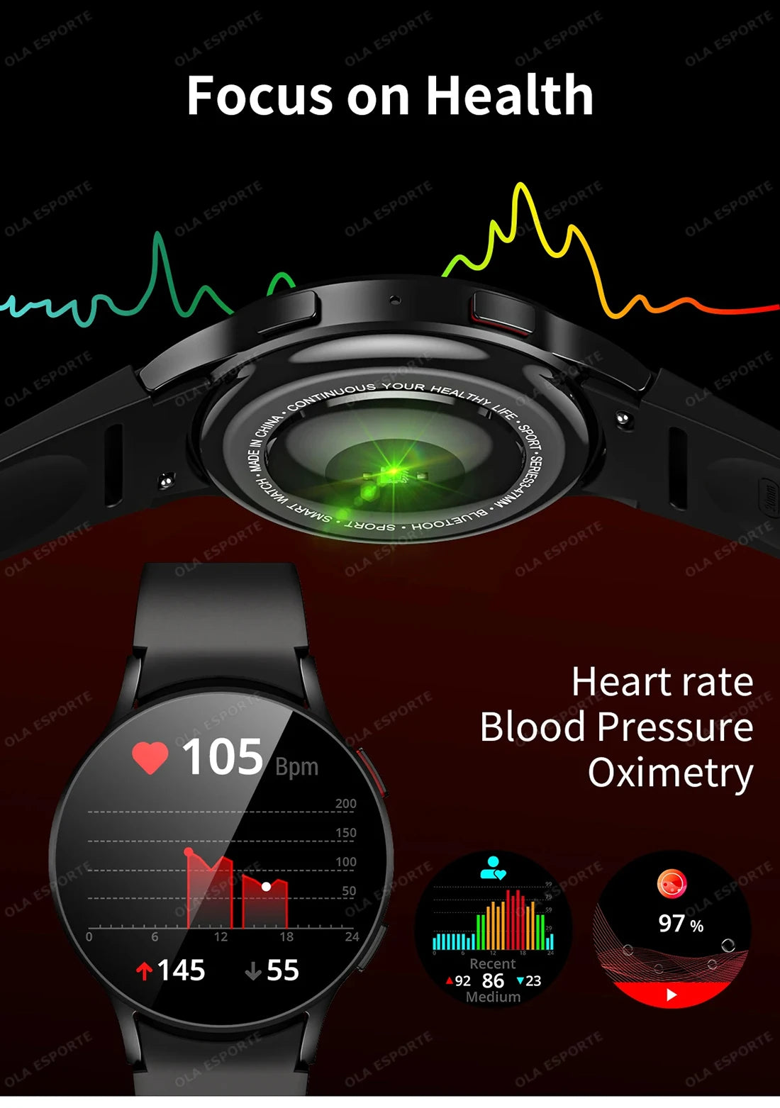 Smartwatch Women Watch 6 Health Monitoring Watch Waterproof Voice Assistant Bluetooth Call Smart Watch 2025 New