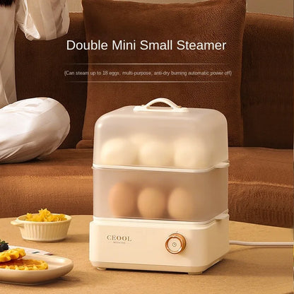 Egg Boiler Double Layers Electric Egg Cooker Steamer Corn Milk Steamed Rapid Breakfast Multifunction Cooking Appliances Kitchen