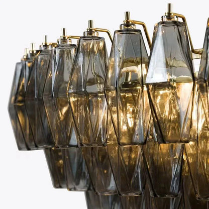 Modern Murano Glass Pendant Lamp Colorful Wish Bottle Electroplated Brass Silver Round Dimmable Ceilings Lustre