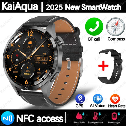 2026 New Watch Bluetooth Call Smart Watch Men GPS Outdoor Sports Fitness Heart Rate AI Voice Assistant Smartwatches Android IOS