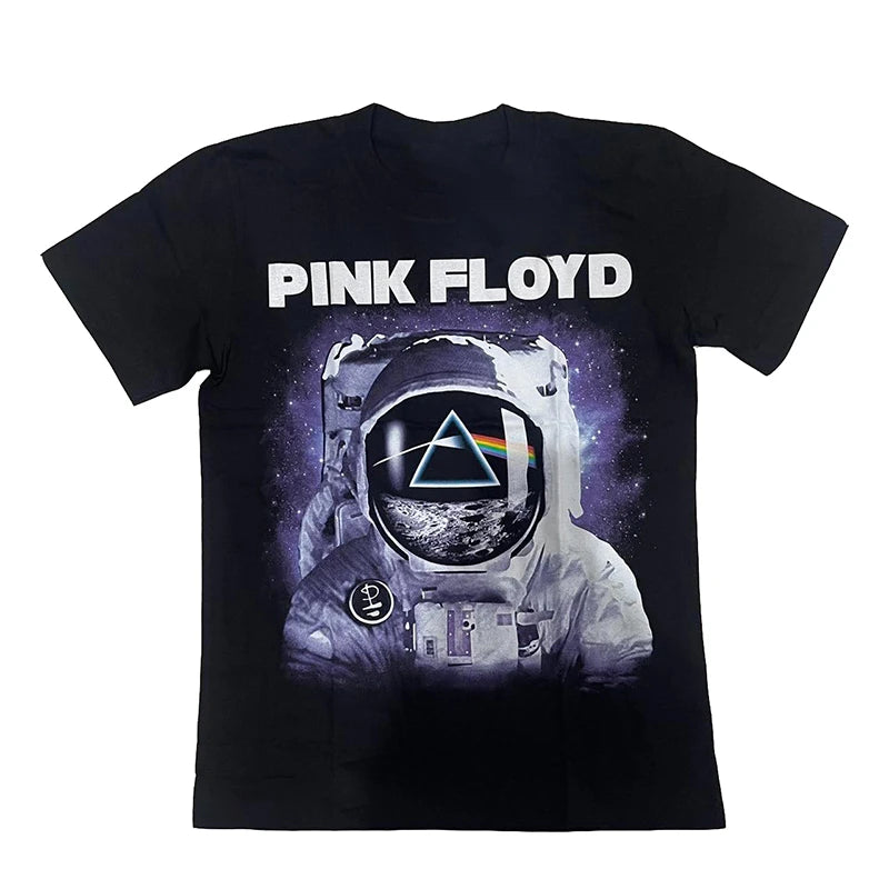 Pink Floyd Print T-shirt Men Women Cotton Hip Hop Oversized Tshirt Short Sleeve T Shirt Streetwear Tops Tee