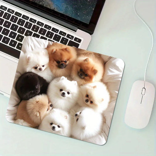 The cute doggy mouse pad is made of durable rubber and is suitable for use in both offices and homes as a computer accessory