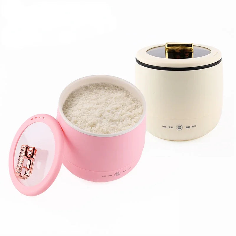 DMWD Multifunctional Electric Rice Cooker Hotpot Skillet Soup Porridge Stew Shabu Non-stick Ceramic Pot Food Meal Steamer Heater