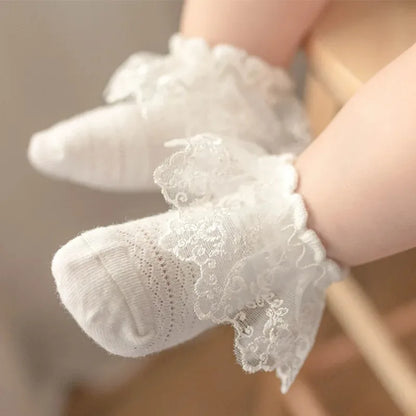 Baby Girl 0-3 Years Summer Ruffle Socks Cute Infant Princess Toddler Dress Frilly Breathable Cotton Socks 0-12/12-24/24-36M Kids