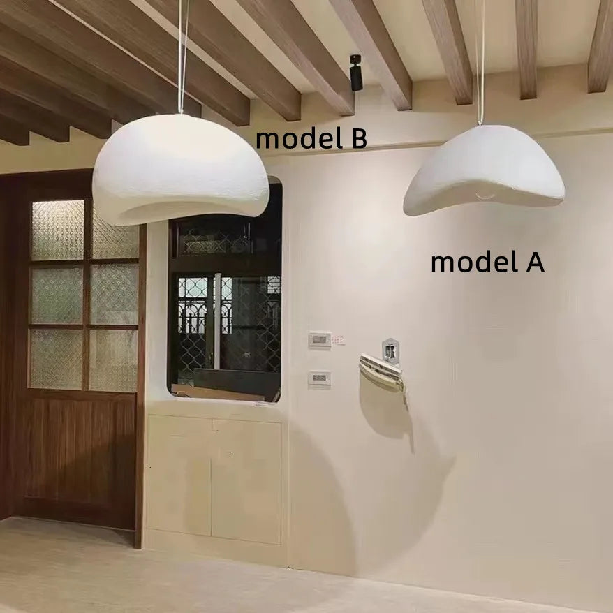 Modern Living Room LED Pendant Lamp Nordic Wabi Sabi Ceiling Chandelier Light for Dining Room Bedroom Home Decor Hanging Lamp