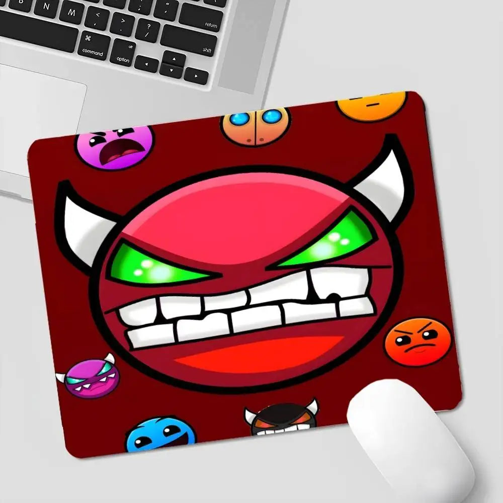 Cartoon Geometry Dash Video Game Office Student Gaming Thickened Large Pad Non-slip Cushion Mouse Pad for PC Computer Table