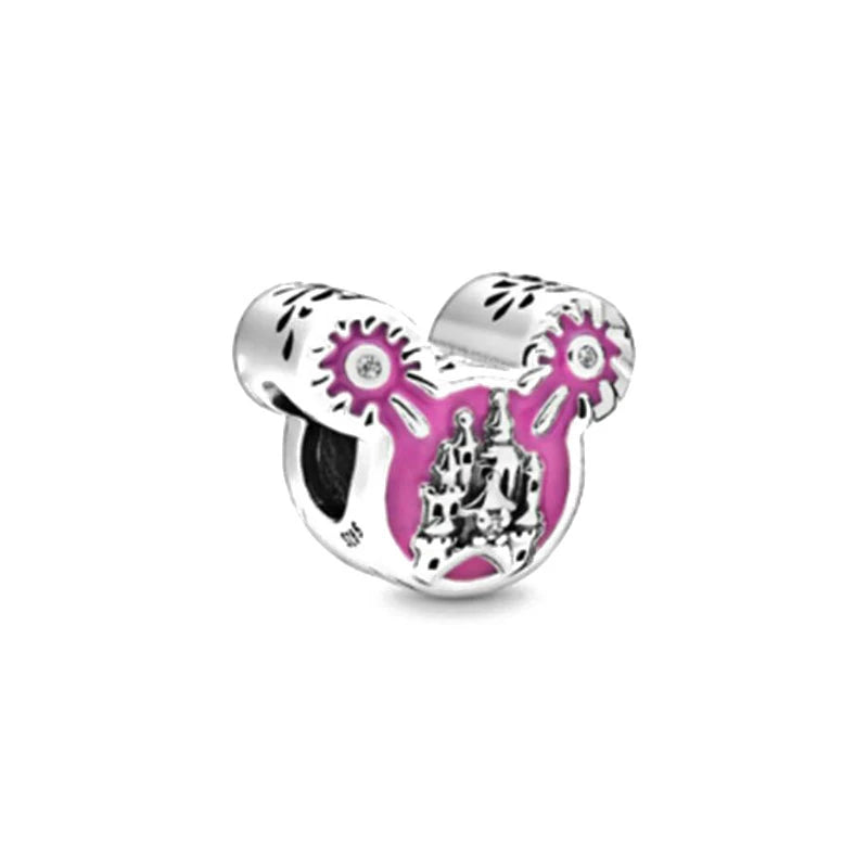 Hot Sell 925 Silver DIY Beads Jewelry Charms Bracelet Mickey Minnie Princess Christmas Stitch Robots Marvel Cute Miniso Disney