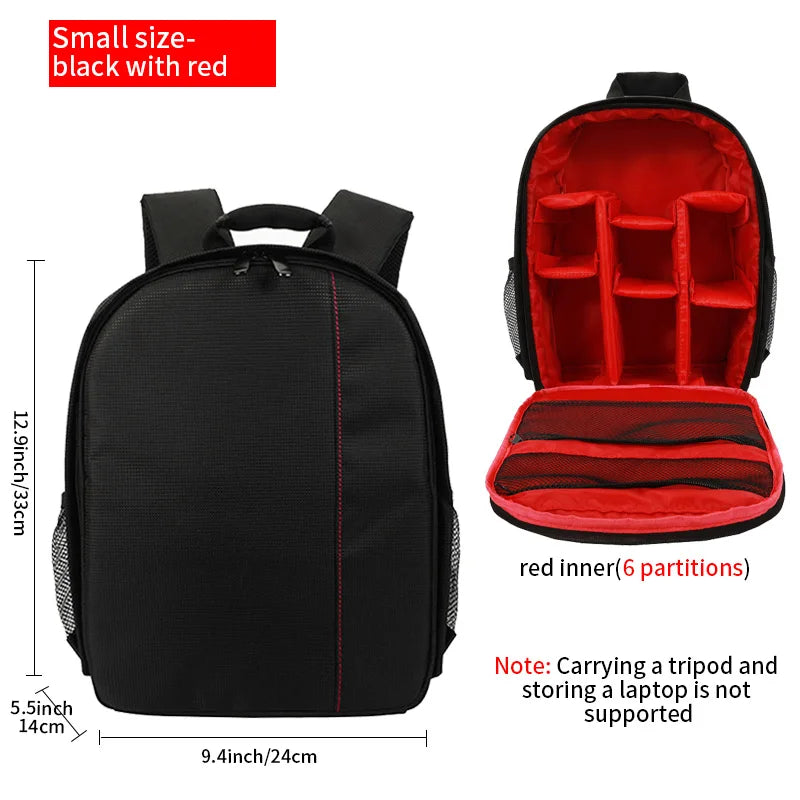 SLR digital camera backpack outdoor large capacity SLR camera bag 15.6-inch laptop backpack can accommodate SLR cameras and mult