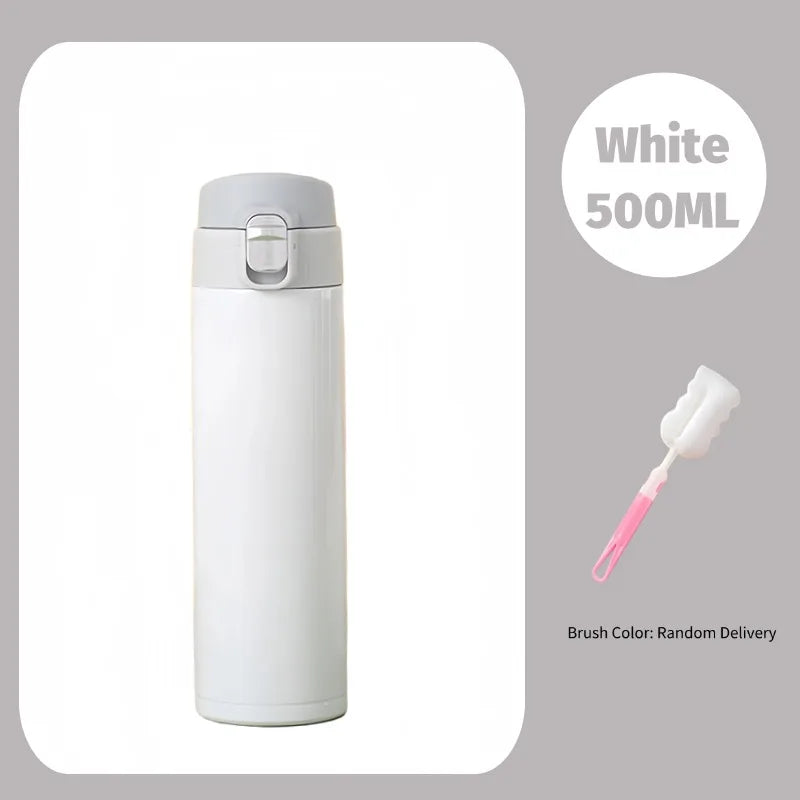 500ml Stainless Steel Thermal Mug Outdoor Thermos Cup Portable Vacuum Flasks Cold and Hot Thermo Bottle Coffee Mug Water Bottle