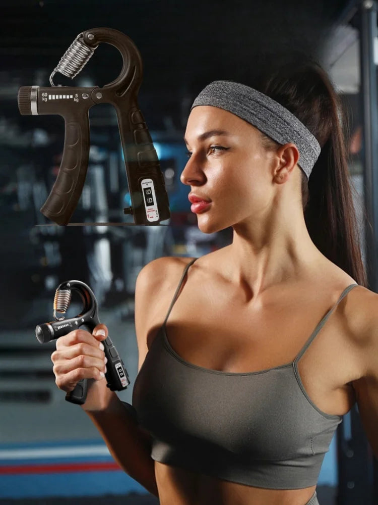 5-60kg Adjustable Hand Grip Strengthener Hand Grip Trainer With Counter Wrist Forearm And Hand Exerciser For Muscle Building
