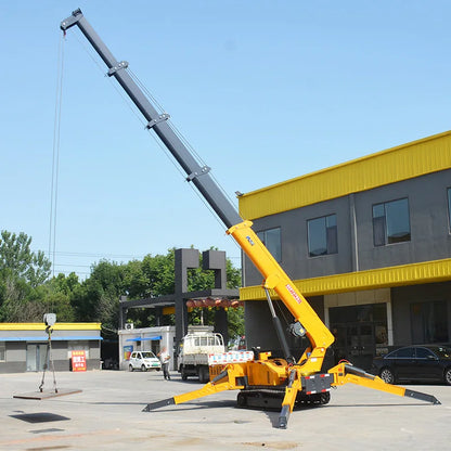 3Ton 5Ton 10Ton Small Spider Crane with Dual Motor, Silent Operation & Overload Protection for Urban Worksites