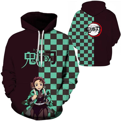 Anime Demon Slayer Kimetsu No Yaiba 3D Hoodies Men Fashion Long Sleeve Sweatshirts Women Casual Harajuku Streetwear Pullovers