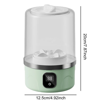 Cordless Small Washing Machine Rechargeable Automatic Laundry Cup 3000mAh Portable Washing Machine for Travel Home and Dormitory