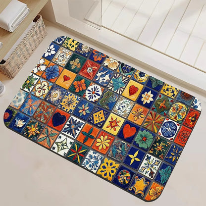 Black Cat Flower Bear Dwarf Door Mat Octopus Mermaid Maple Leaf Carpet Living Room Bedroom Bathroom Decorative Area Carpet