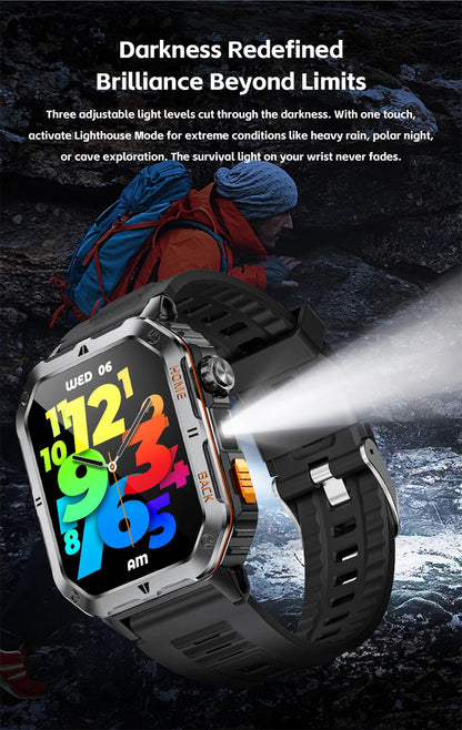 Smart Watch 2.01 Inch Screen Bluetooth Call 1000mAh Voice Assistant Watch Sport Fitness 3ATM Waterproof Smartwatch For Men 2025