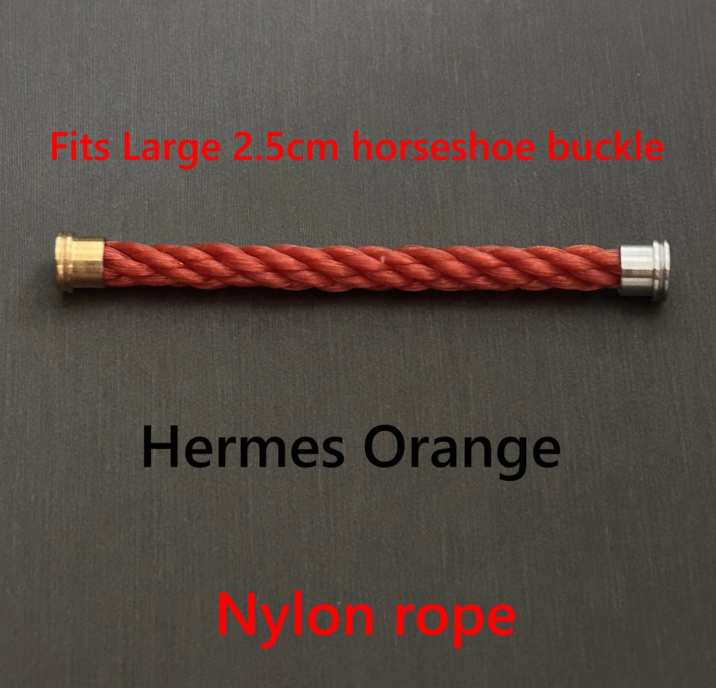 High Quality 1:1 Nylon Rope Fits 2.5cm Big Horseshoe Clasp Customized to Any Length Holiday Gift