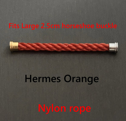 High Quality 1:1 Nylon Rope Fits 2.5cm Big Horseshoe Clasp Customized to Any Length Holiday Gift