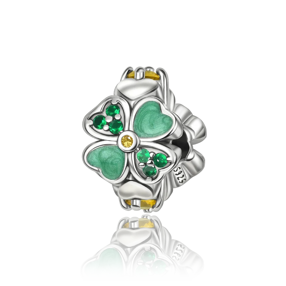 Lucky Clover Series Bead 925 Sterling Silver Original Charms Fit Pendant Charm Bracelet Dangle for Women DIY Fine Jewelry Making
