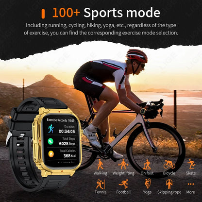 New Smart Watch For Men Women 2.01inch Large Screen Bluetooth Call LED Flashlight Sports Fitness Bracelet Waterproof Smartwatch