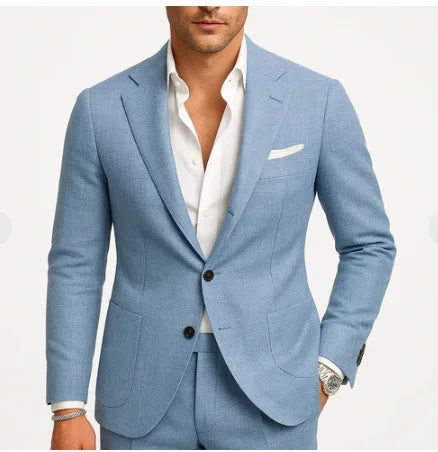 2025 Spring New Men Digital Print Casual Suit Set Jacket Pants Two Piece Cross Border Trade