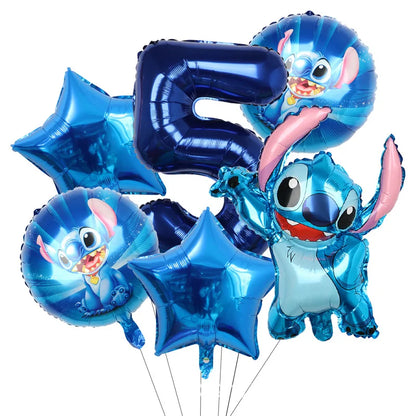 Stitch Party Supplies For Child Lilo And Stitch Birthday Party Decorations Balloons Banner Tablecloth Backdrop Tableware