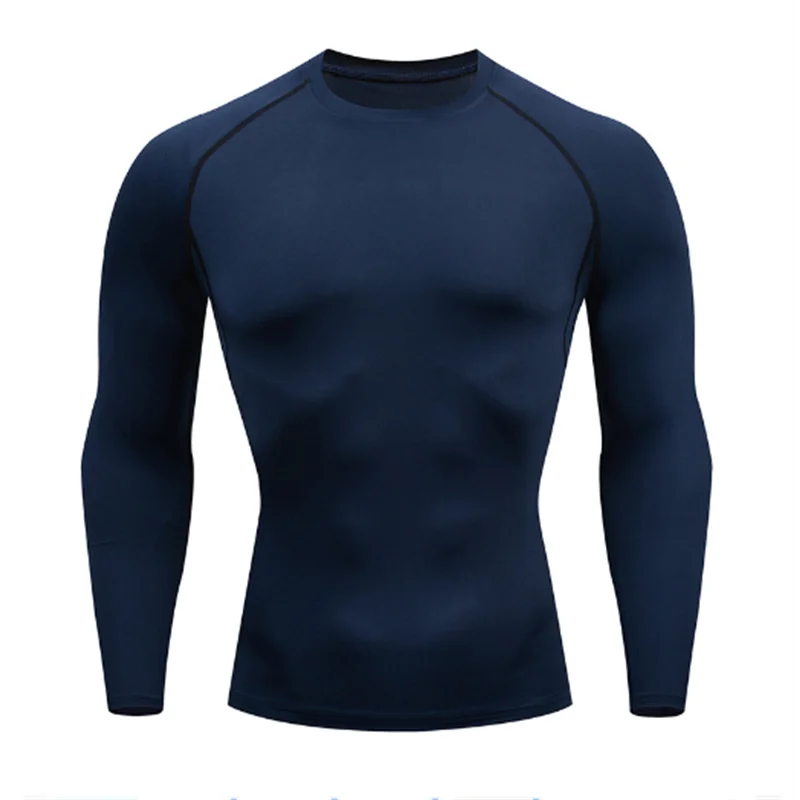Compression Shirts Men's Rashguard Quick Dry Gym Fitness Shirts Spring Beach Surfing Athletic Sport Running Workout Tops Tees