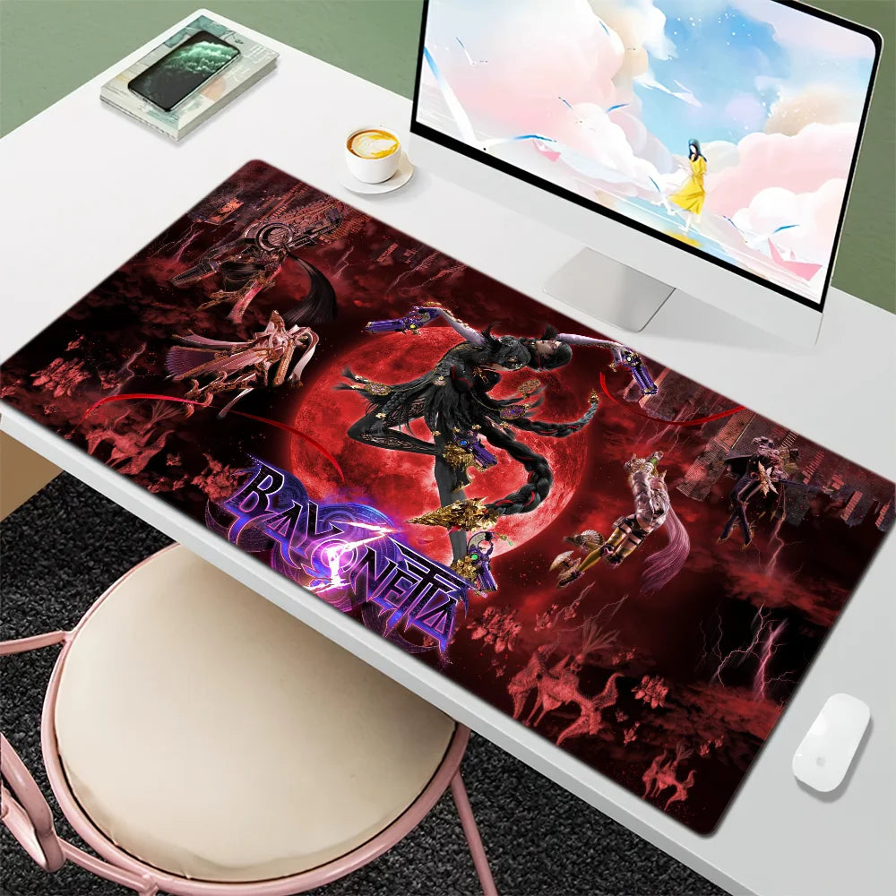 Game B-Bayonetta 3 S Mouse Pad Large Desk Mat Keyboard Ergonomic Office Rubber Game PC Non-slip Anti-fray Home Custom Best Price