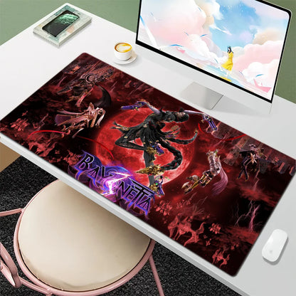 Game B-Bayonetta 3 S Mouse Pad Large Desk Mat Keyboard Ergonomic Office Rubber Game PC Non-slip Anti-fray Home Custom Best Price