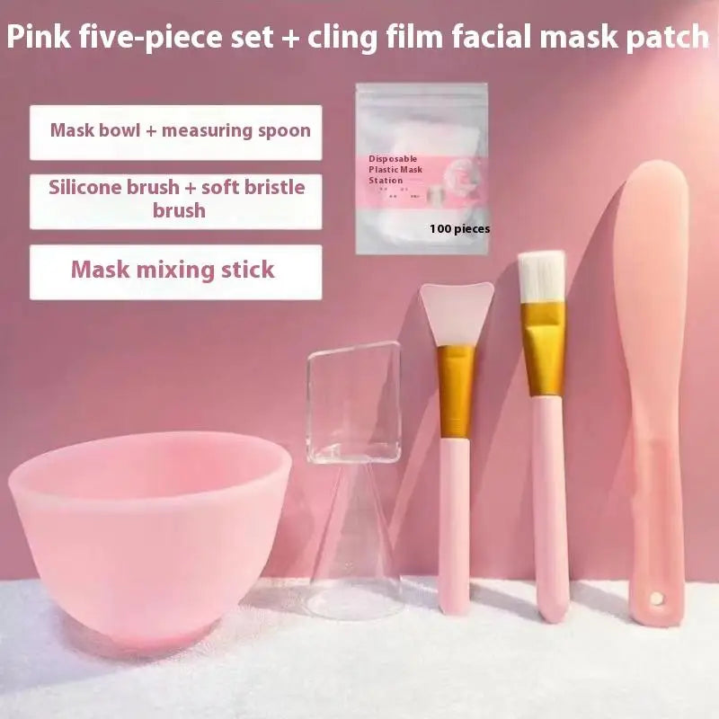 Face Skin Care Tool Set Silicone Facial Mask Brushes Beauty Salon Bowl Spoon Mask Mud Film Brush Skin Care DIY Beauty Tools