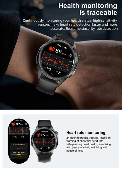 2025New Smart Watch Men Full Circle HD Screen Wireless Call Smartwatch Call Reminder GPS Sports Track Bracelet Music Clock+ Gift