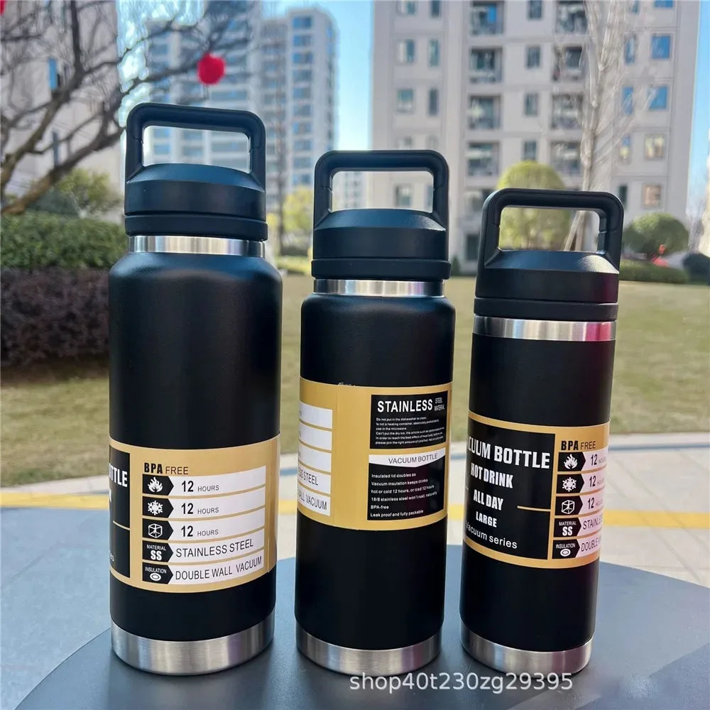 600ML/800ML/1100ML Stainless Steel Vacuum Flasks Insulated Water Bottle Keep Cold&Hot Thermos Coffee Mug with Lid Thermos Bottle