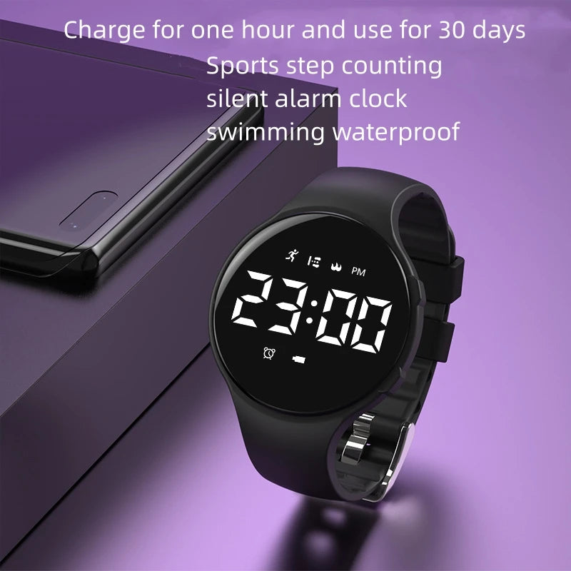 Smart Watch Rate Smartwatch Fitness Tracker Silent Vibration Alarm Clock to Get Up Step Counting Waterproof Smart Brac