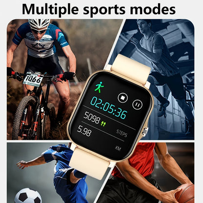Smart Watch, Wireless Call/Dial, Multiple APP Reminders, Suitable for Men and Women, Sports Watch, Compatible with IPhone/Andrio