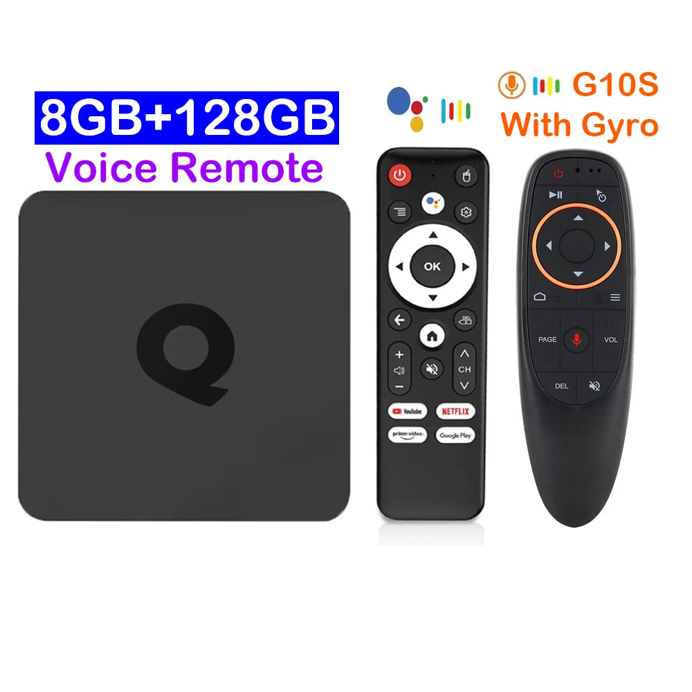 Very Fast Smart TV Box Q1 H313 8K Android 14 TV Box Support Dual Wifi 5G BT6.0 Google Assistant 8GB 128GB Streaming Media Player
