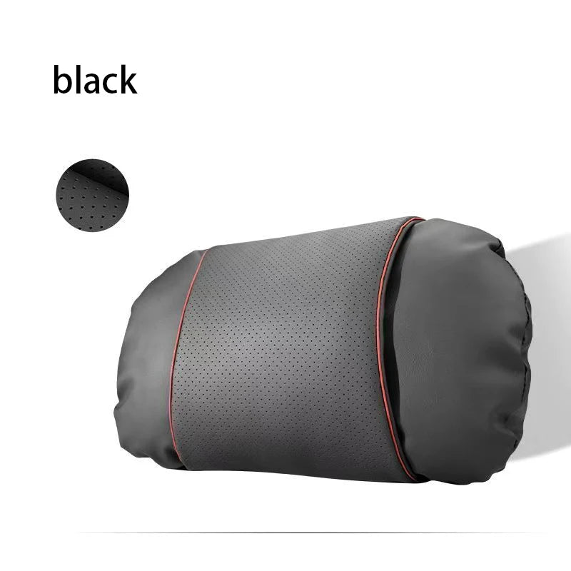 1/2PCS New Car Seats with Nappa Leather Headrests, Breathable Waist Cushions, Neck Pillows, and General Motors Neck Pillows