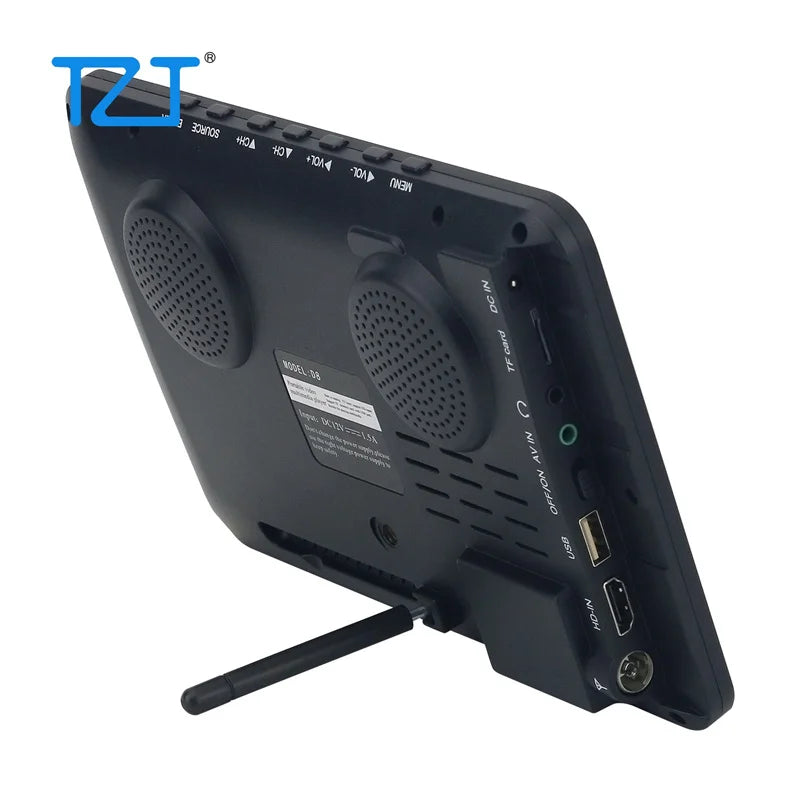 TZT LEADSTAR D8 8-Inch Portable Television Portable Digital TV ATSC DVB-T2 ISDB-T Supports 1080P Video