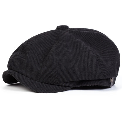 Unisex Corduroy Newsboy Caps Men British Painters Hats Spring and Autumn Berets Hip Hop Berets