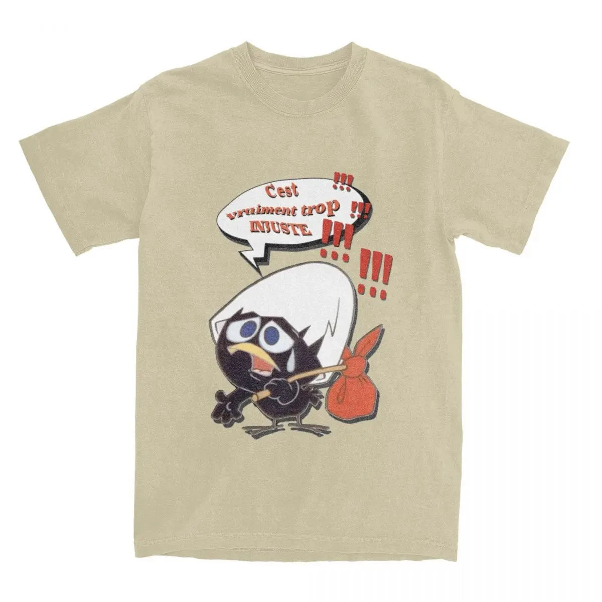 Calimero Cartoon Chicken T Shirt for Men Cotton Casual T-Shirts Round Neck Italian Tv Tees Short Sleeve Tops Printing Streetwear