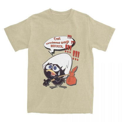 Calimero Cartoon Chicken T Shirt for Men Cotton Casual T-Shirts Round Neck Italian Tv Tees Short Sleeve Tops Printing Streetwear