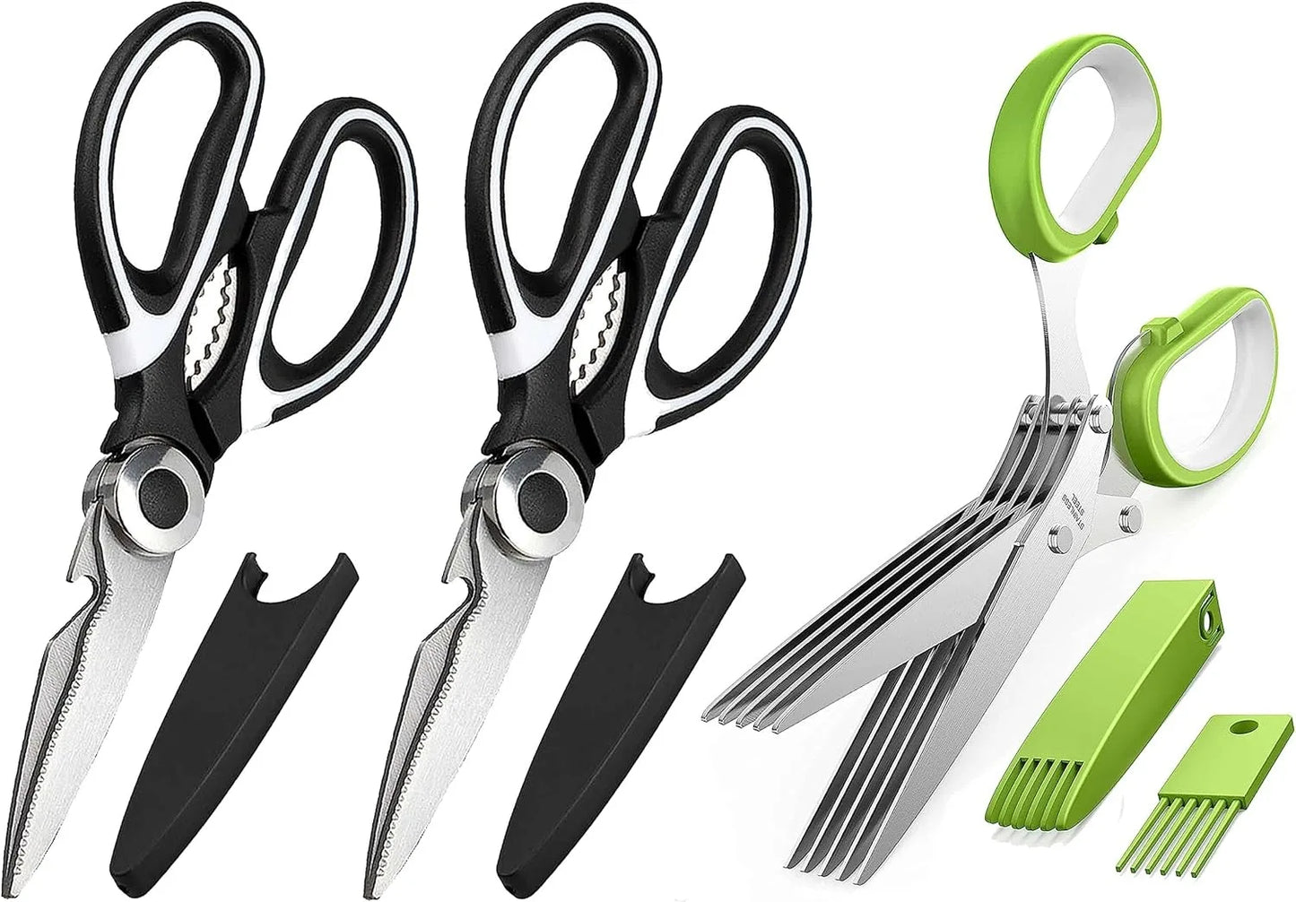 Kitchen Scissors All Purpose 3 Pack kitchen gadgets utensils Stainless Steel Cooking Shears for Cutting Meat Food Fish Poultry