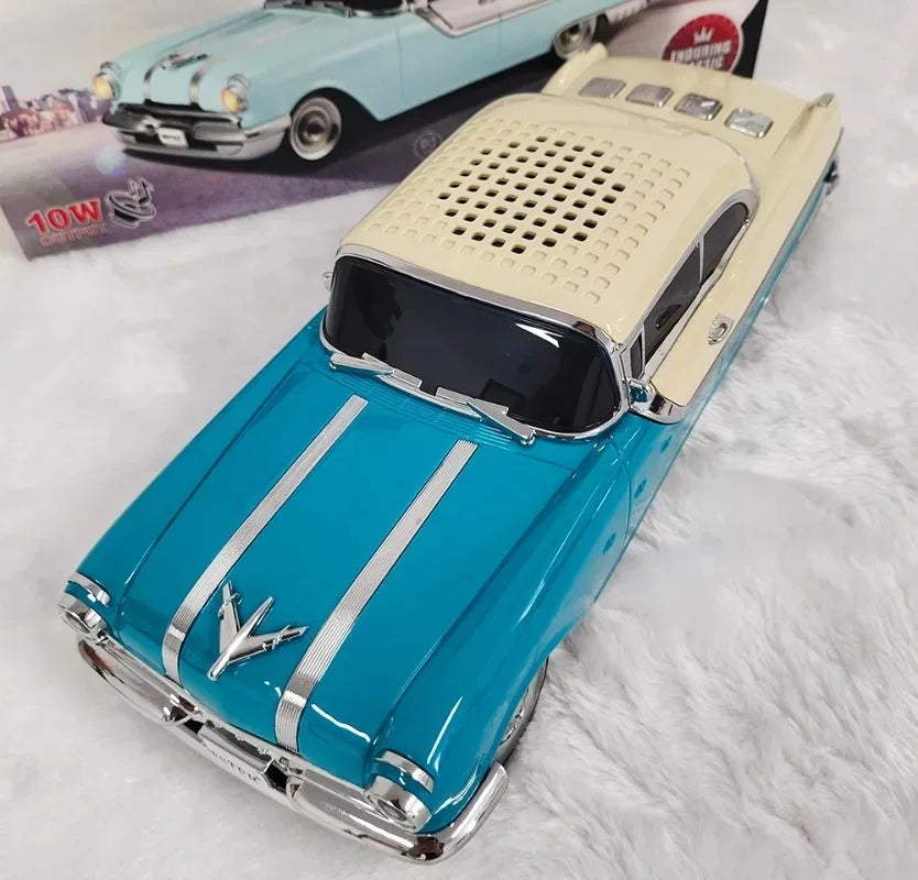 Wireless Bluetooth Computer Speaker Classic Car Shaped with Subwoofer TF Card U Disk FM Radio AUX TWS Multifunctional Sound Box