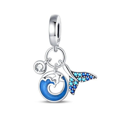 Leisurely 925 Sterling Silver Beach Trip Hawaiian Bikini Surf Coconut Tree Charm Fit DIY Bracelet Necklace Travel Souvenirs