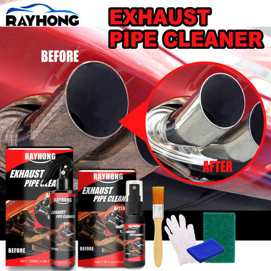 Exhaust Pipe Cleaner Polish Kit Metal Polish Rust Remover Motorcycle Car Muffler Chrome Restorer Safe No Damage Easy Clean 30ml
