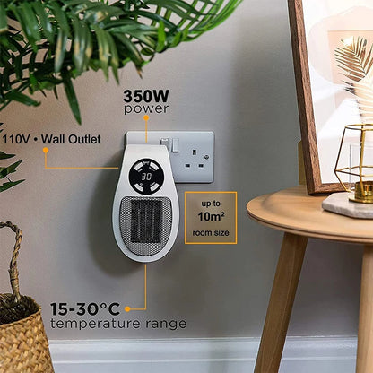 Portable Heater Electric Heater Convenient Room Heater Heating Warm Air Blower Wall Mounted Winter Warmer Machine Home Appliance