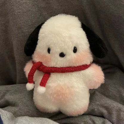 2025 New Pochacco Key Chain Sanrio Cute Doll Girl Diy Bag  Kawaii Room Decoration Pillow Couple Gift Cute Christmas Gift