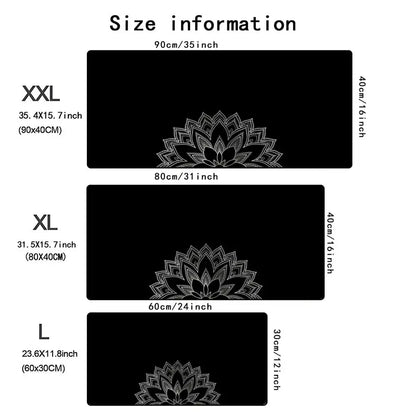 Flower Pattern Mouse Pad XXL Computer Accessories Office Game Table Mats Rubber Anti-slip Gaming Keyboard XL Mousepad Desk Pads